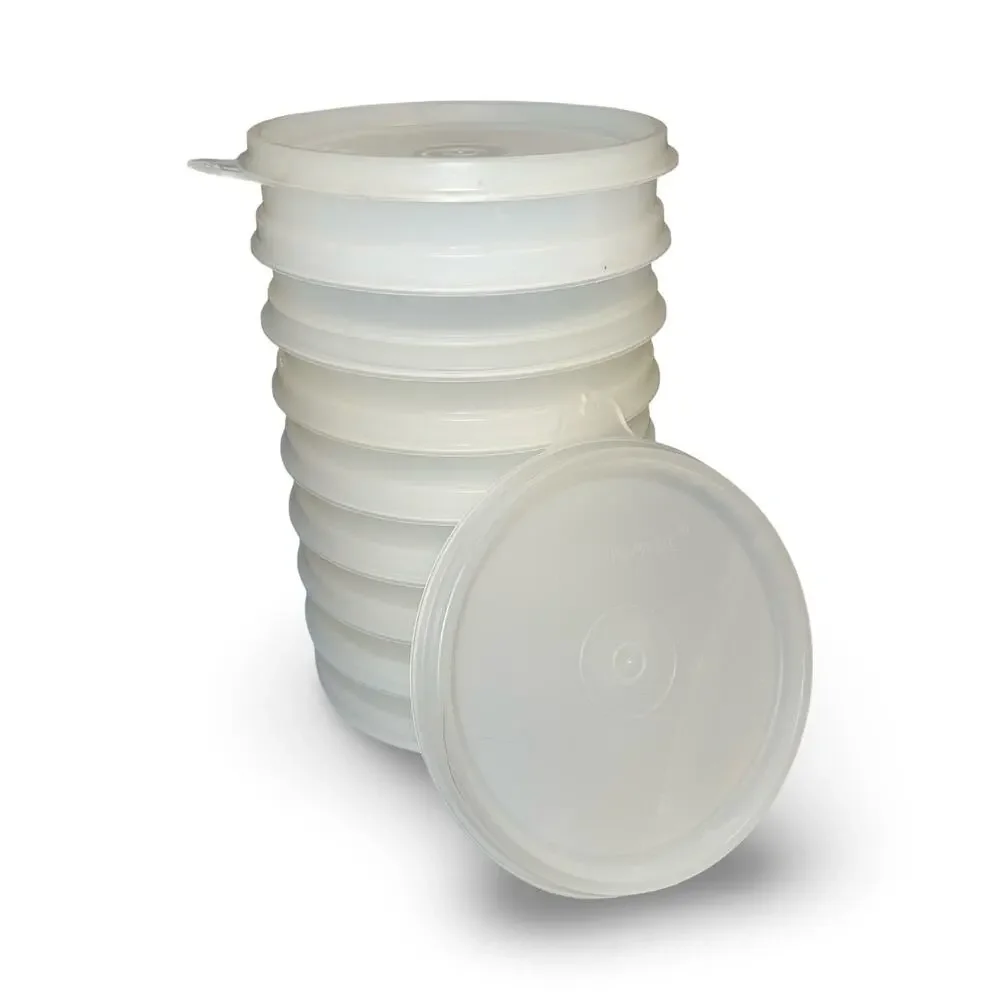 Tupperware Burger Patty Keeper Set of 8 Rings 882 Bonus x2 Lids 215 Vintage 4
